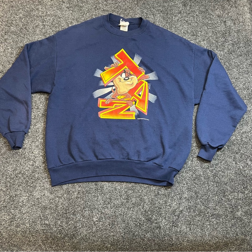 Vintage 1996 Taz Looney Tunes Sweatshirt XXL Made USA Warner Bros Crewneck